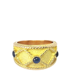Bague en or jaune et saphirs - Castafiore