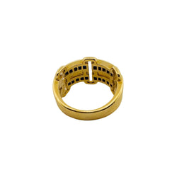Bague en or jaune et saphirs calibrés - Castafiore