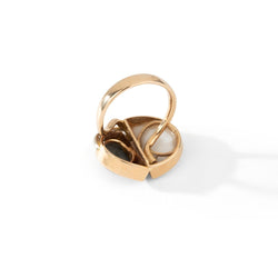 Bague en or jaune, or blanc et en diamants - Castafiore