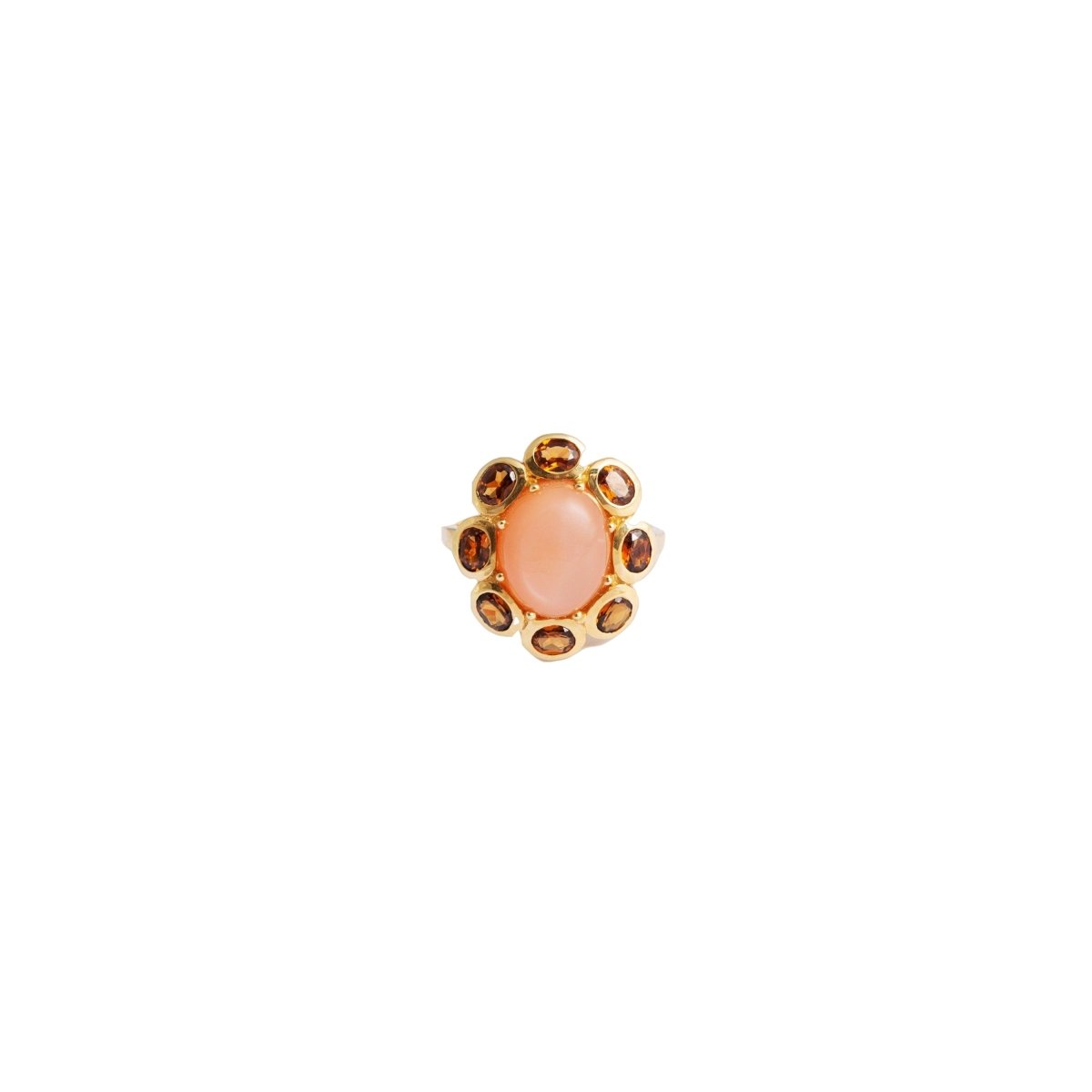 Bague en or jaune pierre de lune - Castafiore