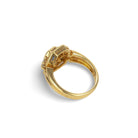 Bague en or jaune, saphir et diamants - Castafiore