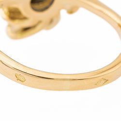 Bague en or jaune, saphir et diamants - Castafiore