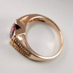 Bague en or rose Diamants et tourmaline - Castafiore