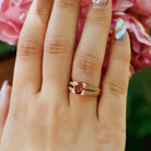 Bague en or rose Diamants et tourmaline - Castafiore