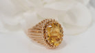 Bague en or rose et citrine - Castafiore