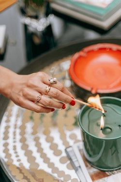 Bague en or rose et demi-perles - Castafiore