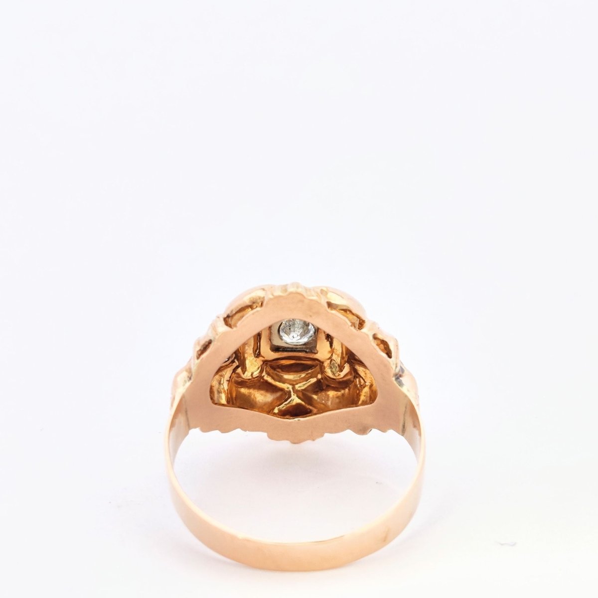 BAGUE EN OR ROSE ET DIAMANT - Castafiore