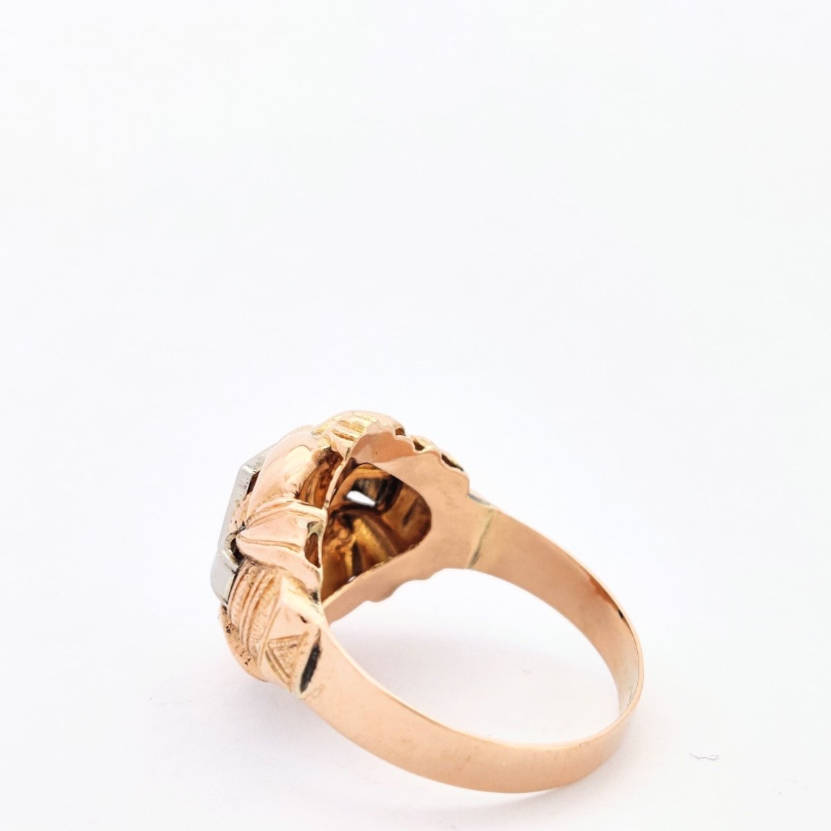 BAGUE EN OR ROSE ET DIAMANT - Castafiore