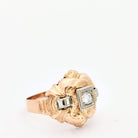 BAGUE EN OR ROSE ET DIAMANT - Castafiore