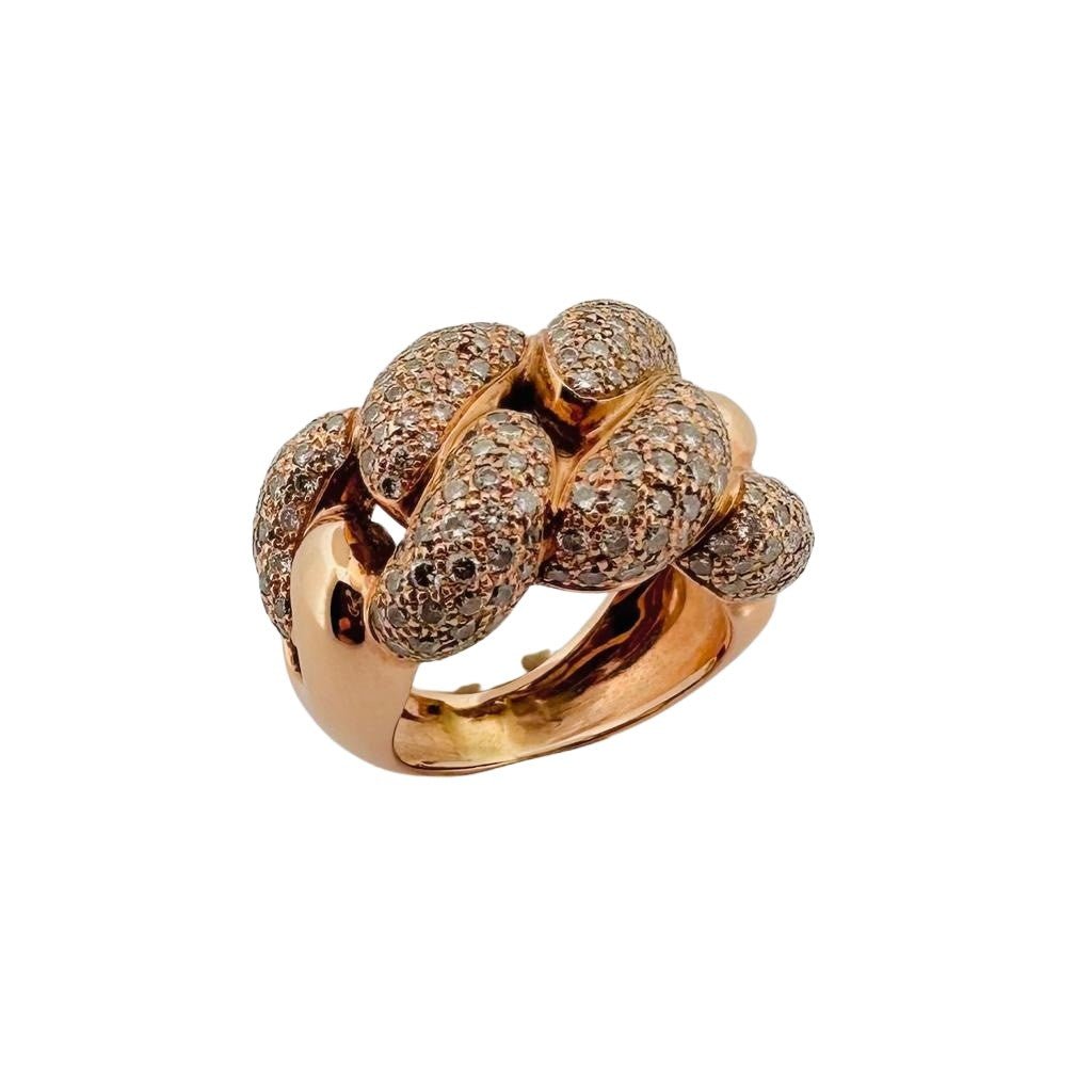 Bague en or rose et diamants - Castafiore