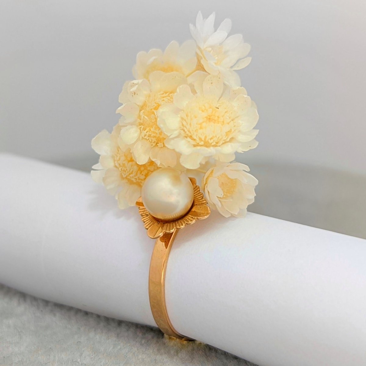 Bague en or rose et perle - Castafiore
