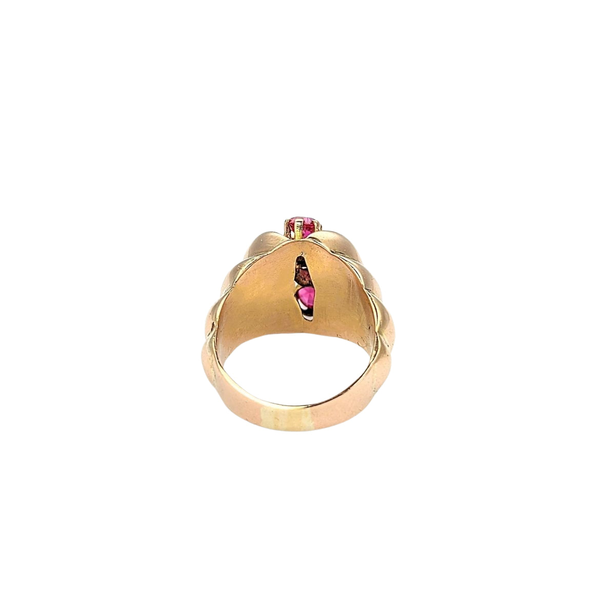 Bague en or rose et pierres roses - Castafiore