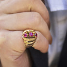 Bague en or rose et pierres roses - Castafiore