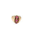 Bague en or rose et pierres roses - Castafiore