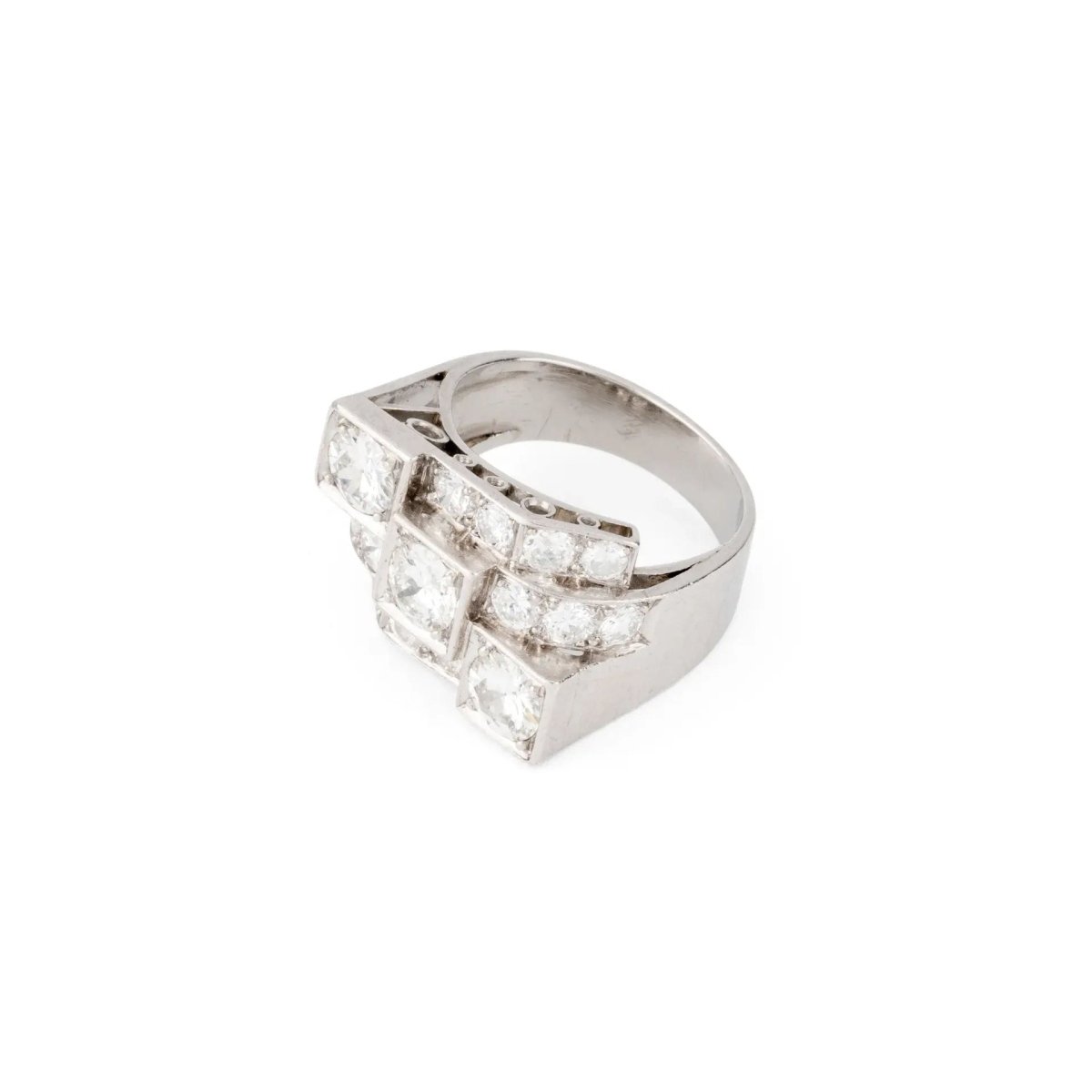 Bague en platine Art Déco - Castafiore