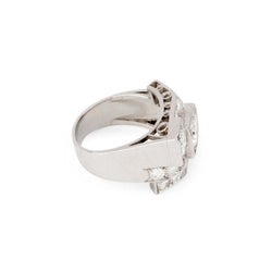 Bague en platine Art Déco - Castafiore