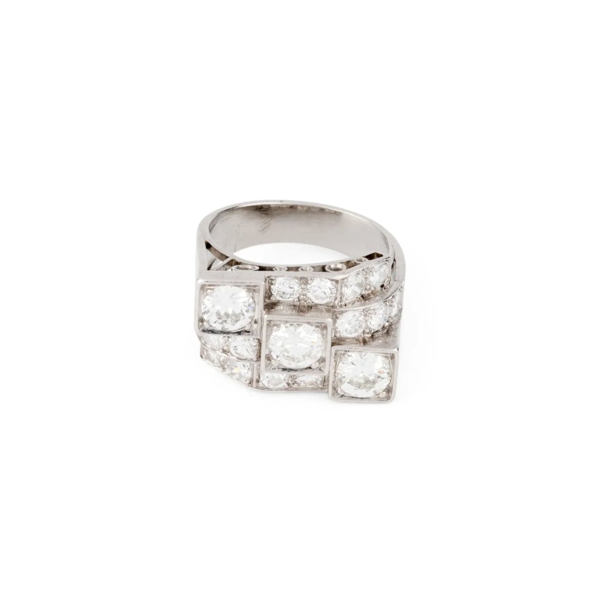 Bague en platine Art Déco - Castafiore