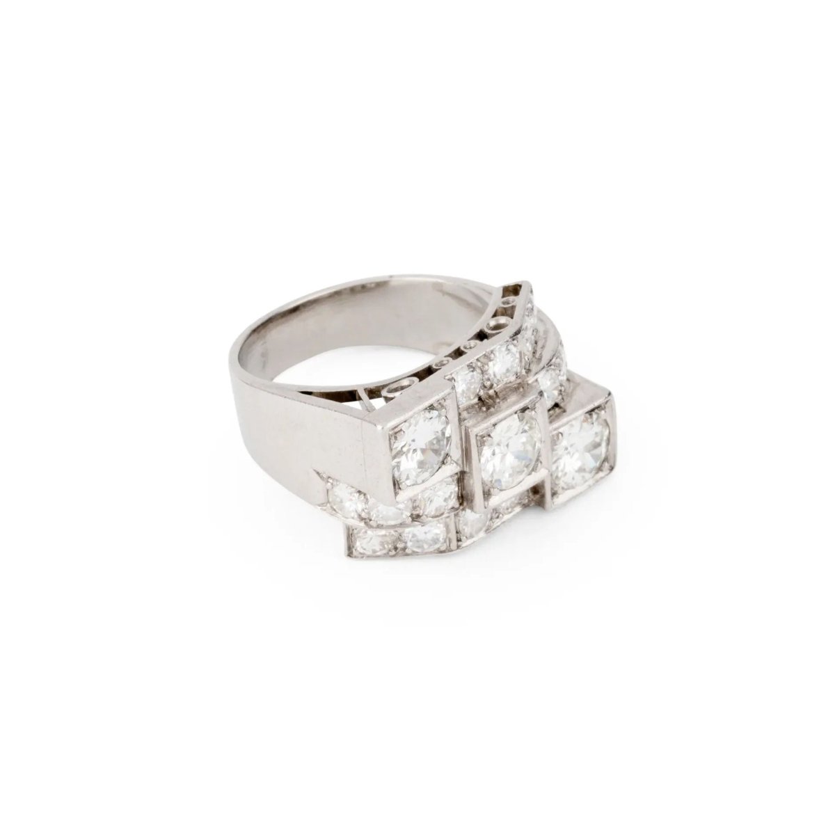 Bague en platine Art Déco - Castafiore