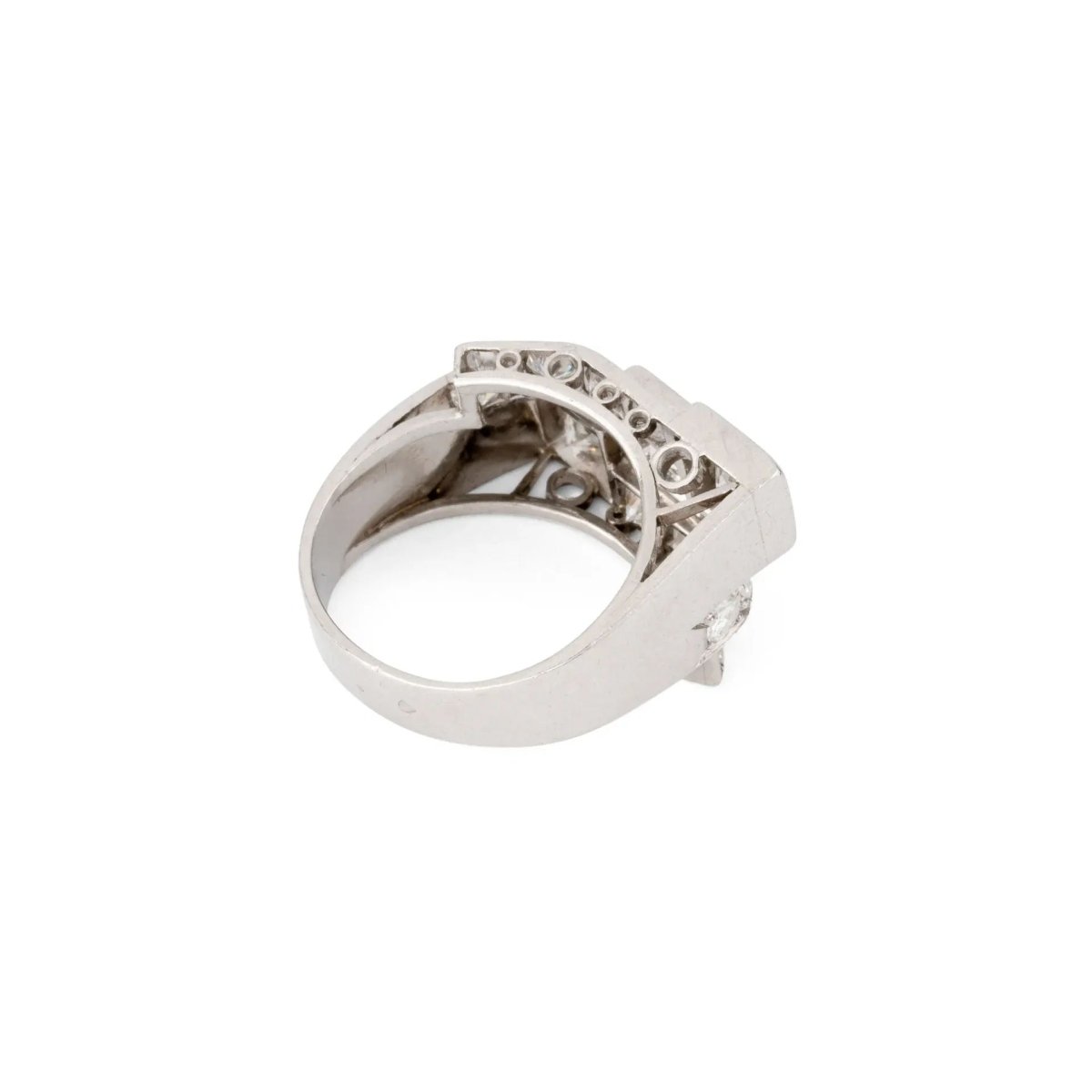 Bague en platine Art Déco - Castafiore