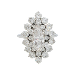 Bague en platine diamant 1,29 carat - Castafiore