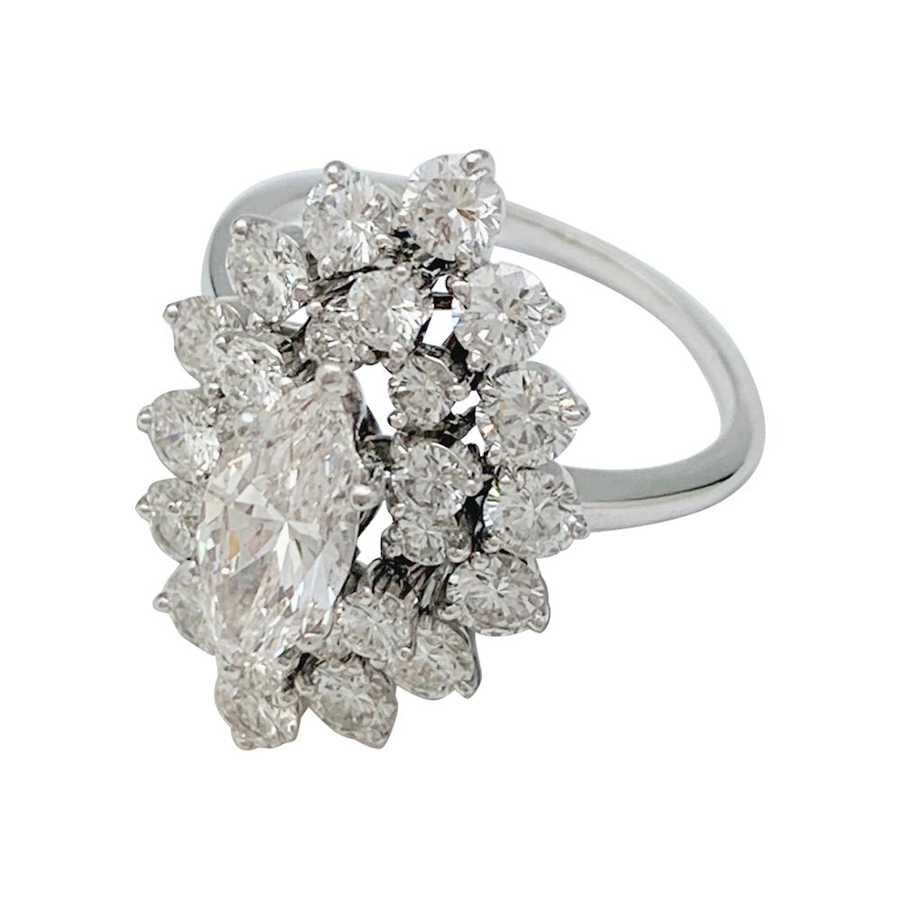 Bague en platine diamant 1,29 carat - Castafiore
