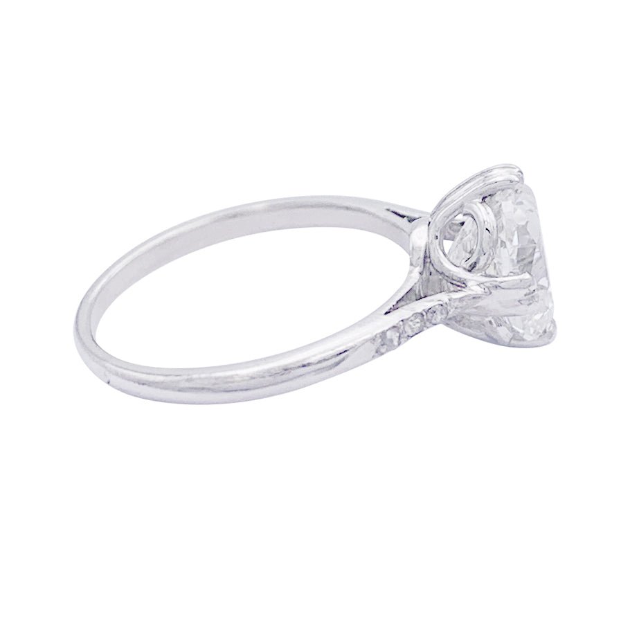 Bague en platine, diamant taille ancienne. - Castafiore