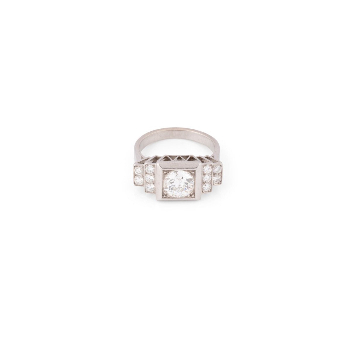 Bague en platine et diamants - Castafiore