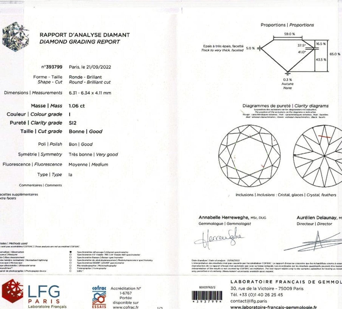 Bague en platine et or blanc trilogie diamants - Castafiore