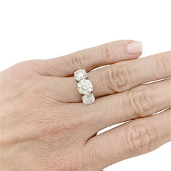 Bague en platine et or blanc trilogie diamants - Castafiore