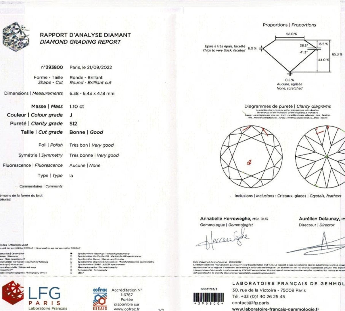 Bague en platine et or blanc trilogie diamants - Castafiore