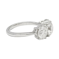 Bague en platine et or blanc trilogie diamants - Castafiore