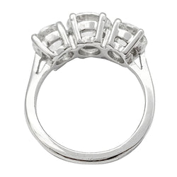Bague en platine et or blanc trilogie diamants - Castafiore