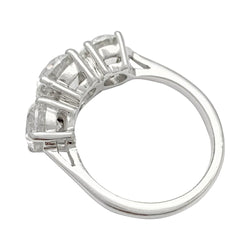 Bague en platine et or blanc trilogie diamants - Castafiore