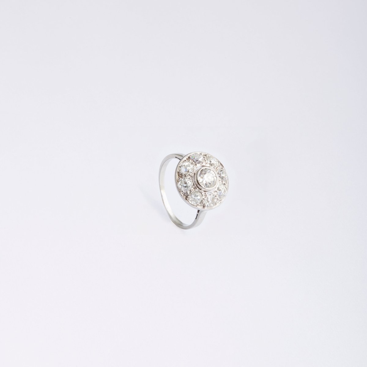 Bague en platine sertie de diamants - Castafiore