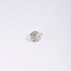 Bague en platine sertie de diamants - Castafiore