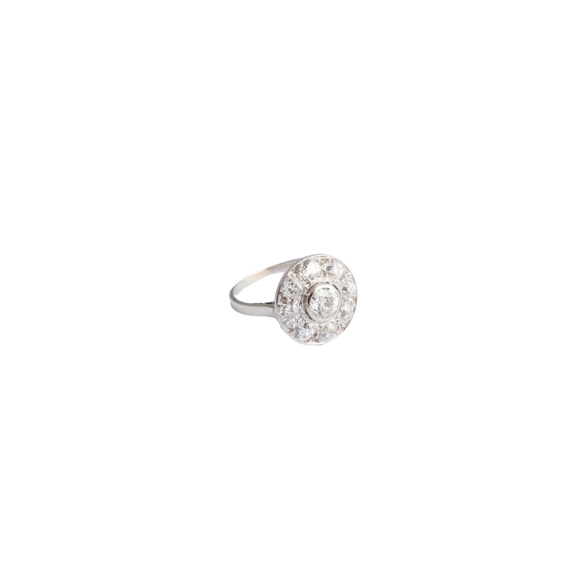 Bague en platine sertie de diamants - Castafiore