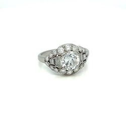 Bague en platine Trombino à diamant certifié Bulgari, CA. 1950s - Castafiore