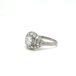 Bague en platine Trombino à diamant certifié Bulgari, CA. 1950s - Castafiore