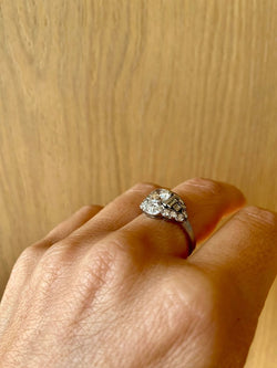 Bague en platine Trombino à diamant certifié Bulgari, CA. 1950s - Castafiore