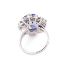 Bague entourage saphir naturel et diamant - Castafiore