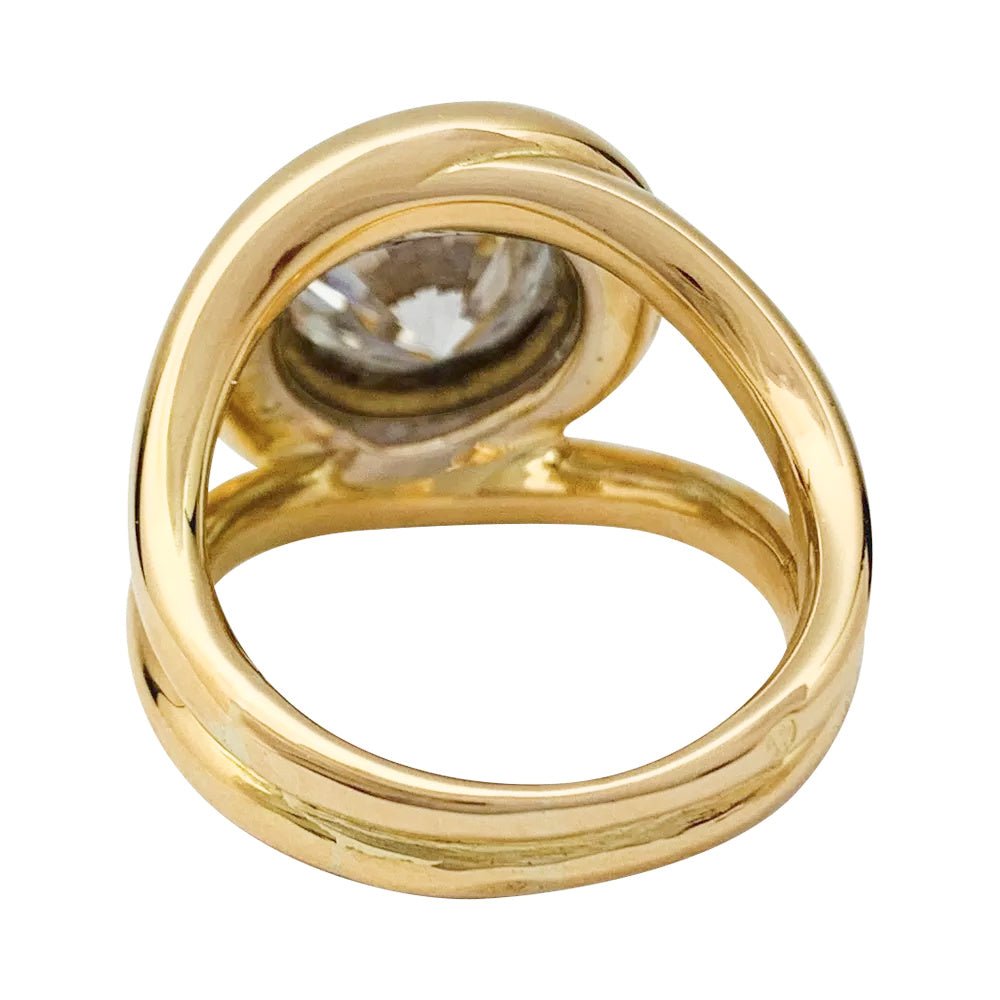 Bague entrelacée deux tons d'or, diamant 2,78 carats - Castafiore
