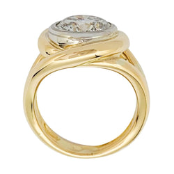 Bague entrelacée deux tons d'or, diamant 2,78 carats - Castafiore
