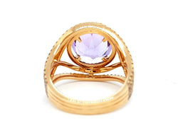 Bague ETERNAMÉ "Eternelle" en or jaune, améthyste et diamants - Castafiore