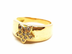 Bague Etoile Or jaune Diamant - Castafiore