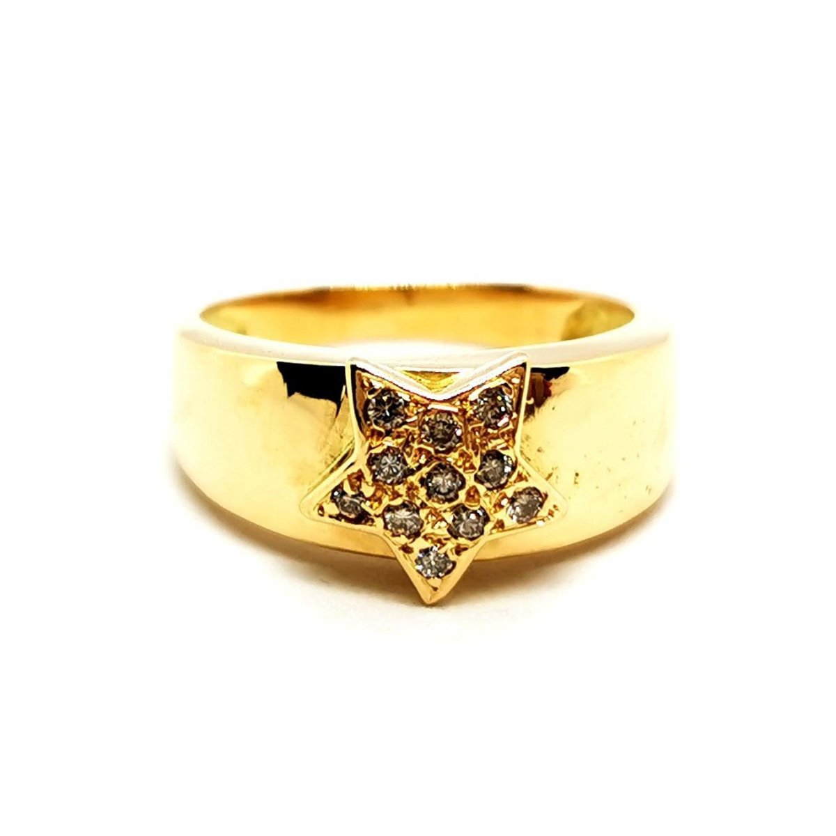 Bague Etoile Or jaune Diamant - Castafiore