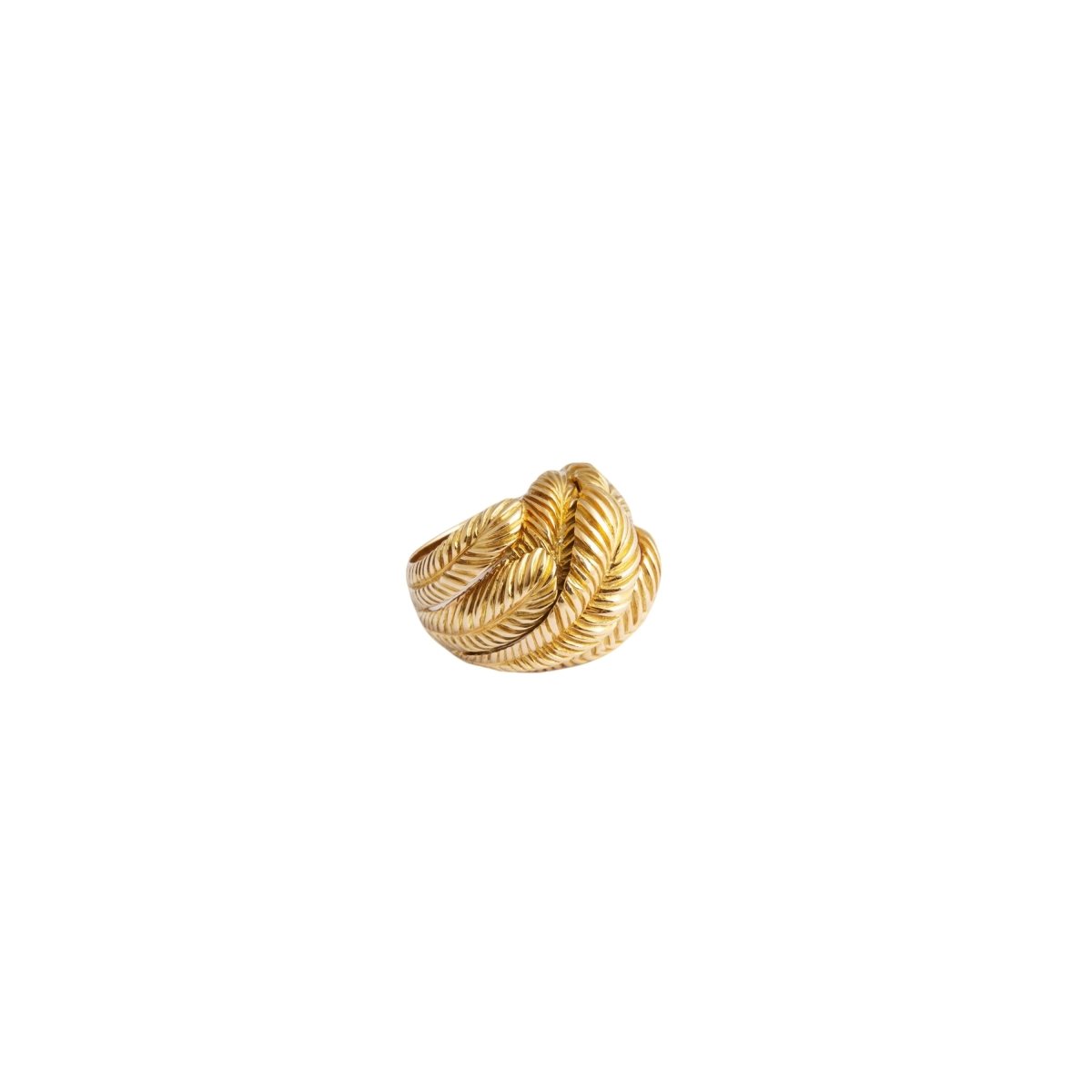 Bague "feuillage" en or jaune - Castafiore