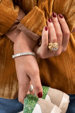 Bague "feuillages"en or jaune - Castafiore