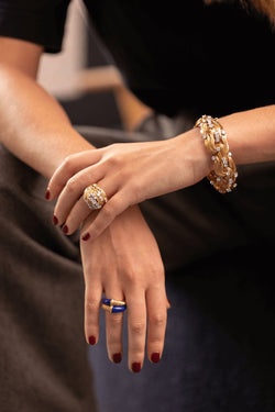 Bague "feuillages"en or jaune - Castafiore