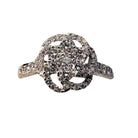 Bague fleur en or blanc et diamant - Castafiore