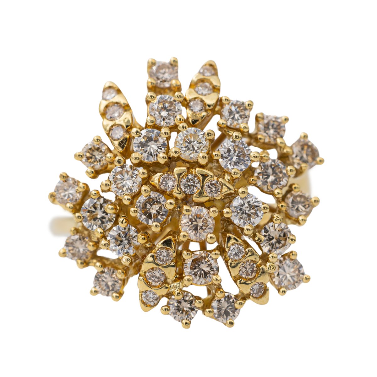 Bague Fleur en or jaune et diamants - Castafiore